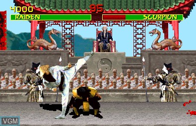In-game screen of the game Mortal Kombat on MAME