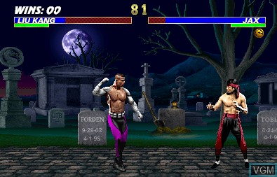 In-game screen of the game Mortal Kombat 3 on MAME