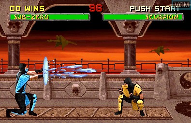 In-game screen of the game Mortal Kombat II on MAME