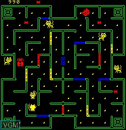 In-game screen of the game Mouse Trap on MAME
