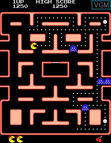 In-game screen of the game Ms. Pac-Man on MAME