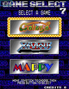 In-game screen of the game Namco Classics Collection Vol.1 on MAME