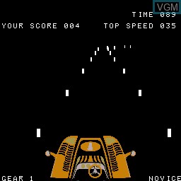 In-game screen of the game Night Driver on MAME