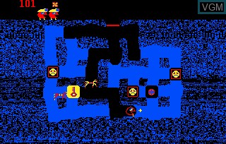 In-game screen of the game Robby Roto on MAME