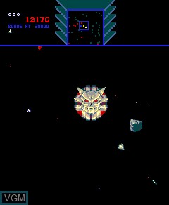 In-game screen of the game Sinistar on MAME