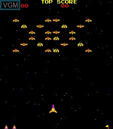 In-game screen of the game Space Battle on MAME
