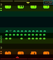 In-game screen of the game Space Invaders II on MAME