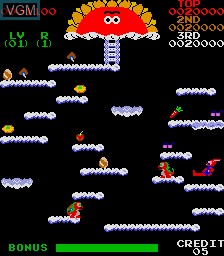 In-game screen of the game Springer on MAME
