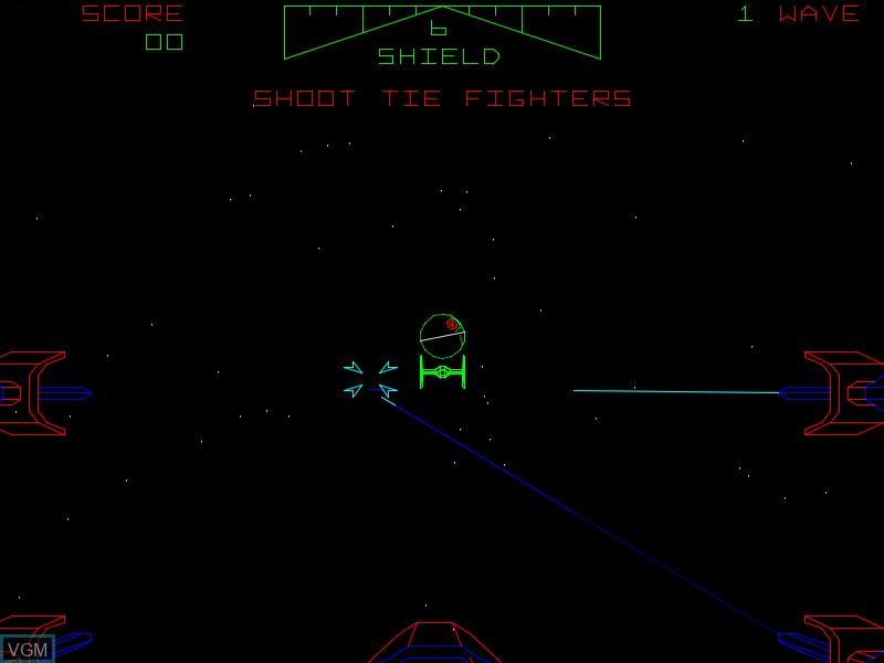In-game screen of the game Star Wars on MAME