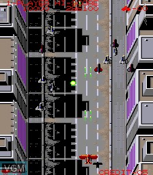 In-game screen of the game Tokio / Scramble Formation on MAME