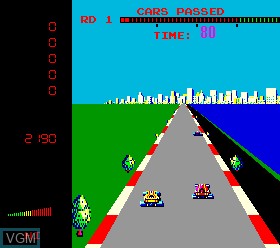In-game screen of the game Turbo on MAME