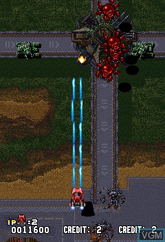 In-game screen of the game Turbo Force on MAME