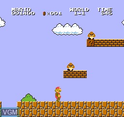 In-game screen of the game Vs. Super Mario Bros. on MAME