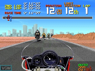 In-game screen of the game World Grand Prix on MAME