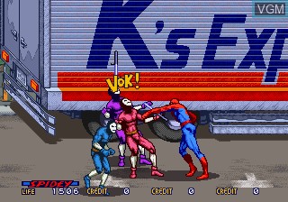 In-game screen of the game Spider-Man - the Videogame on MAME
