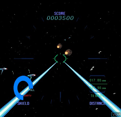 In-game screen of the game Starblade on MAME
