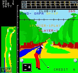 In-game screen of the game Crowns Golf on MAME