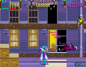In-game screen of the game Mystic Warriors on MAME