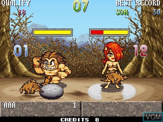 In-game screen of the game B.C. Story on MAME