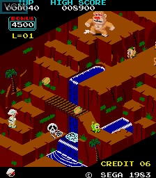 In-game screen of the game Congo Bongo on MAME