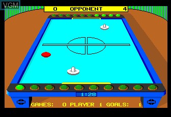 In-game screen of the game SportTime Table Hockey on MAME