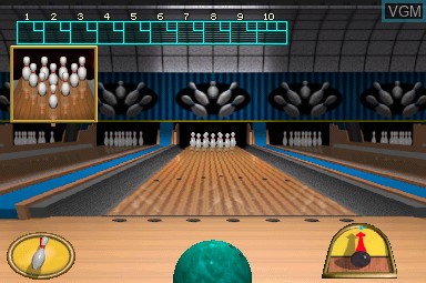 In-game screen of the game World Class Bowling Deluxe on MAME
