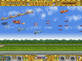 In-game screen of the game Boogie Wings on MAME