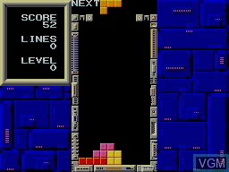 In-game screen of the game Tetris on MAME