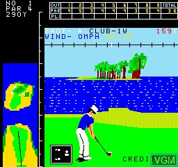In-game screen of the game Crowns Golf in Hawaii on MAME