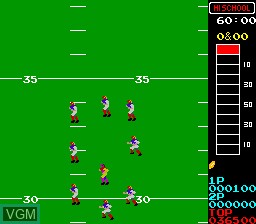 In-game screen of the game 10-Yard Fight '85 on MAME