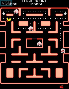 In-game screen of the game Ms. Pac-Man/Galaga - 20th Anniversary Class of 1981 Reunion on MAME