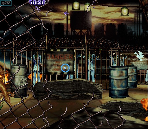 In-game screen of the game Beast Busters 2nd Nightmare on MAME