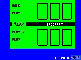 In-game screen of the game Big Casino on MAME