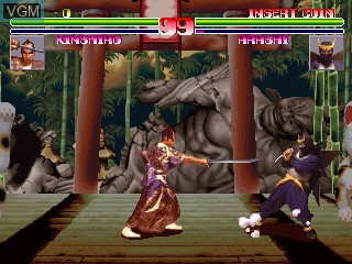 In-game screen of the game Blood Warrior on MAME