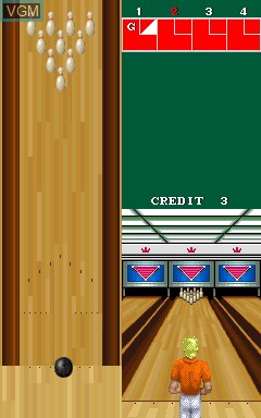 In-game screen of the game Championship Bowling on MAME