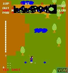 In-game screen of the game 18 Challenge Pro Golf on MAME