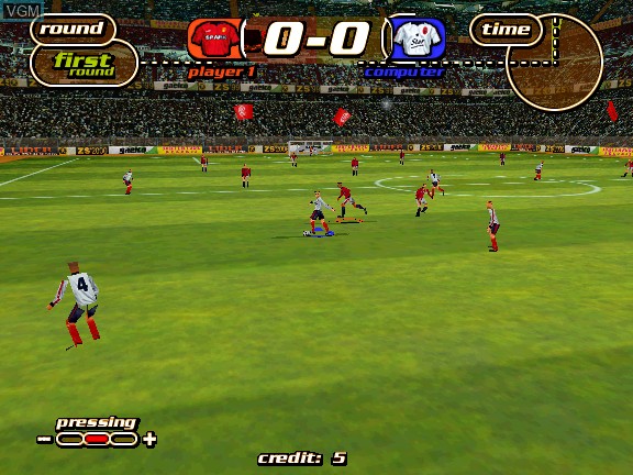 In-game screen of the game Football Power on MAME