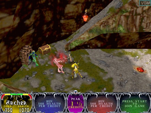 In-game screen of the game Gauntlet Legends on MAME