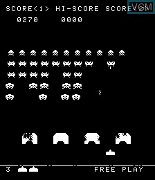 In-game screen of the game Space Invaders Multigame on MAME
