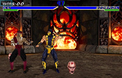 In-game screen of the game Mortal Kombat 4 on MAME