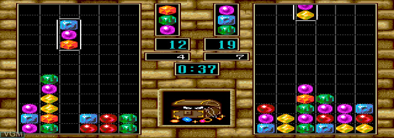 In-game screen of the game MegaPlay - Columns III on MAME