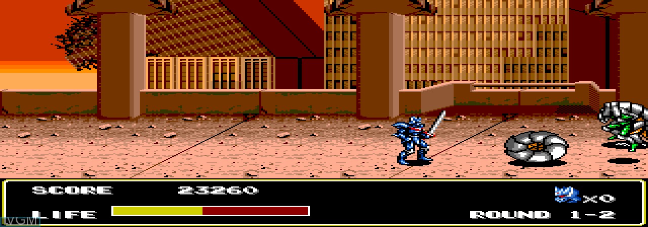 In-game screen of the game MegaPlay - Mazin Wars / Mazin Saga on MAME