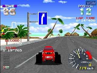 In-game screen of the game Pocket Racer on MAME