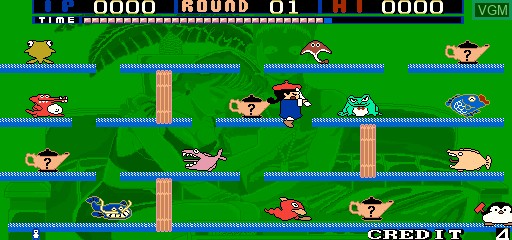 In-game screen of the game Sea Hunter Penguin on MAME