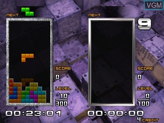 In-game screen of the game Tetris - The Absolute - The Grand Master 2 on MAME