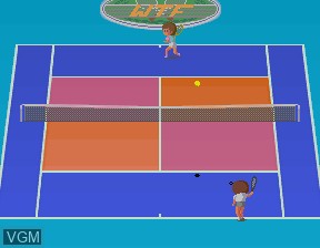 In-game screen of the game Pro Tennis World Court on MAME