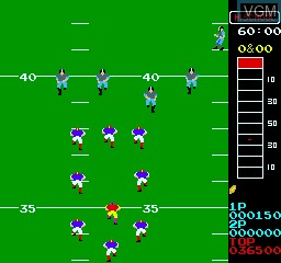 In-game screen of the game 10 Yard Fight on MAME