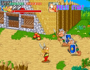 In-game screen of the game Asterix on MAME