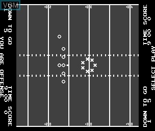 In-game screen of the game Atari Football on MAME
