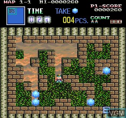 In-game screen of the game Boulder Dash / Boulder Dash Part 2 on MAME